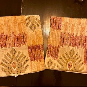 Cost Plus World Market Textured Throw Pillow Covers - Orange and Red